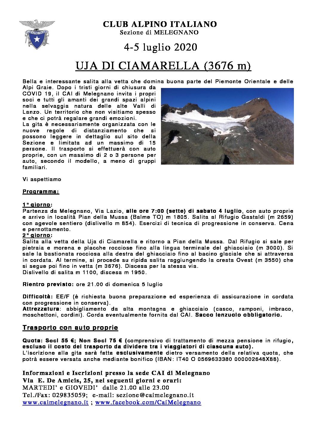 Gita all’Uja di Ciamarella