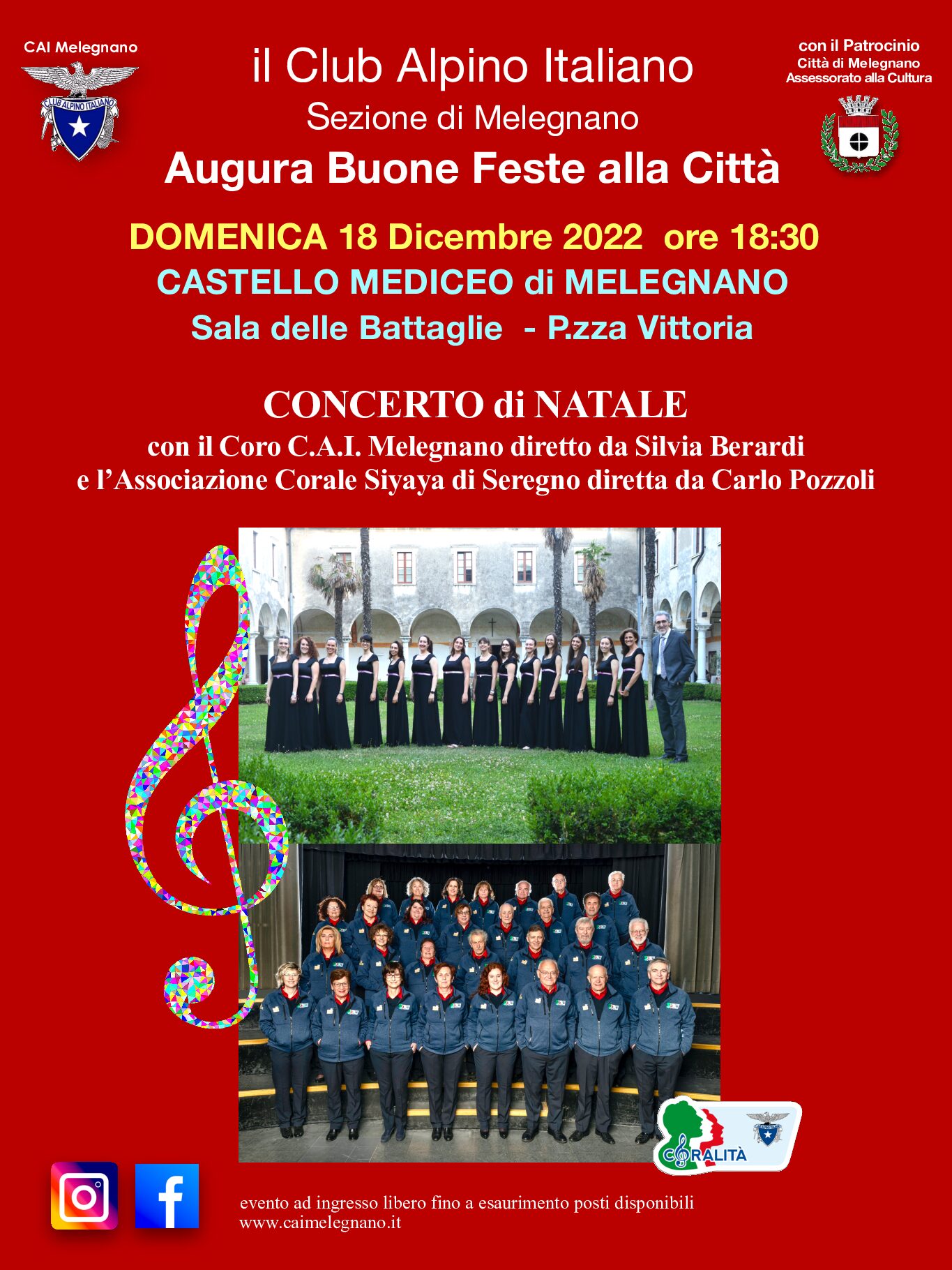 Il CAI Melegnano augura buone feste alla Città