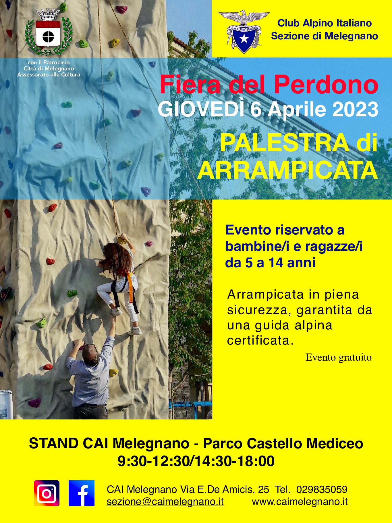 Palestra di arrampicata alla fiera del Perdono