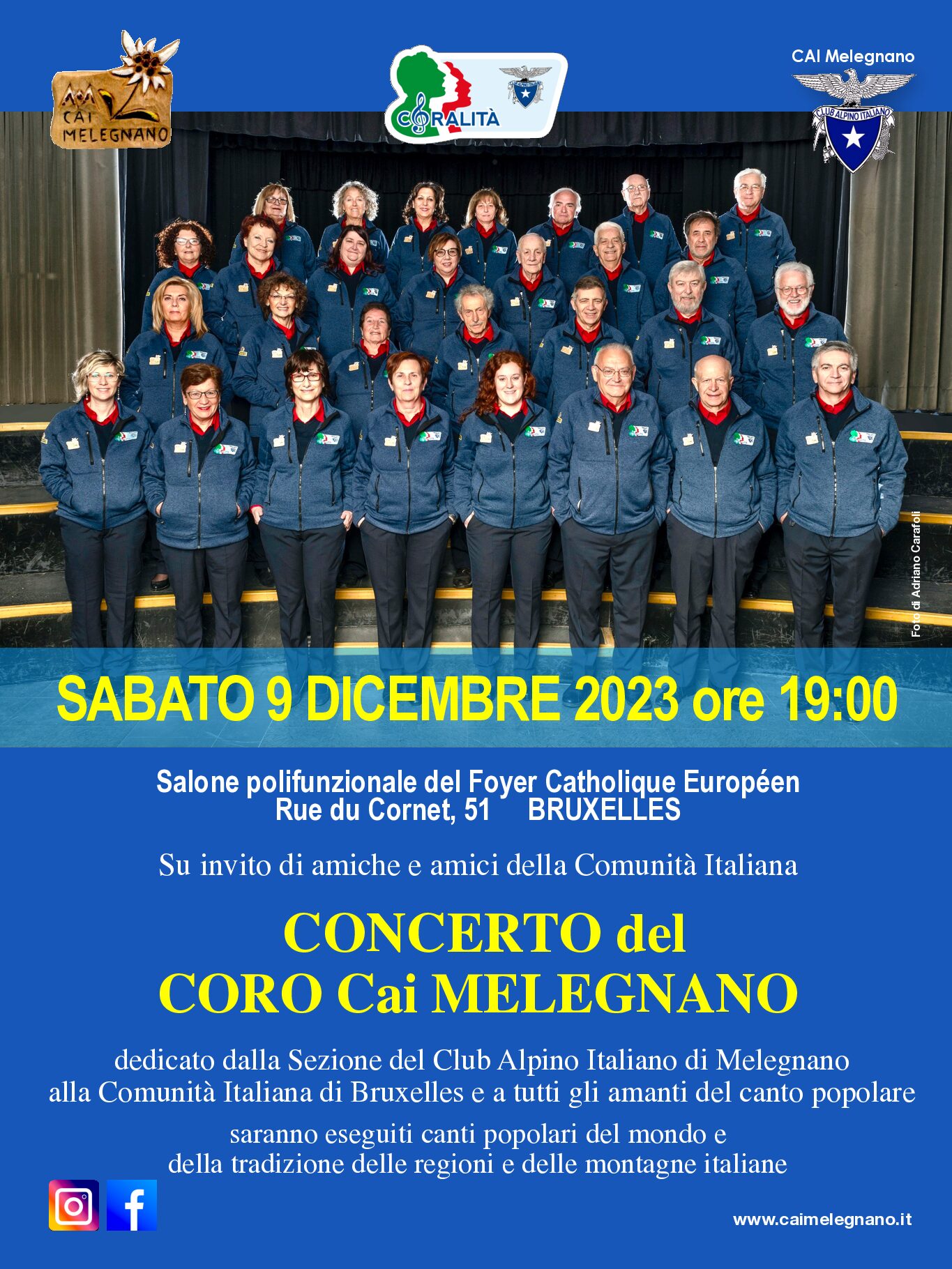 Coro CAI Melegnano a Bruxelles