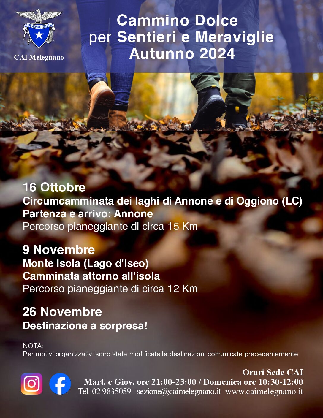Cammino dolce – autunno 2024