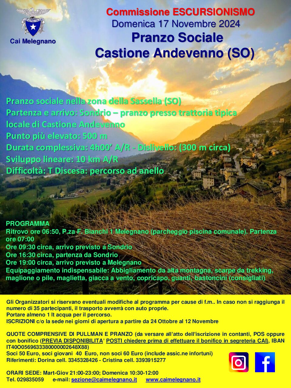 Pranzo Sociale a Castione Andevenno (SO)