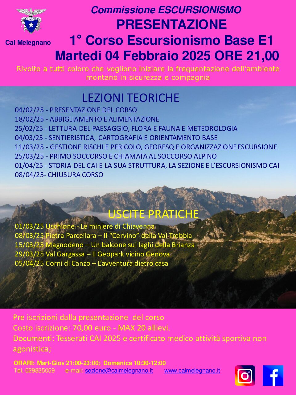 Presentazione Corso Escursionismo Base