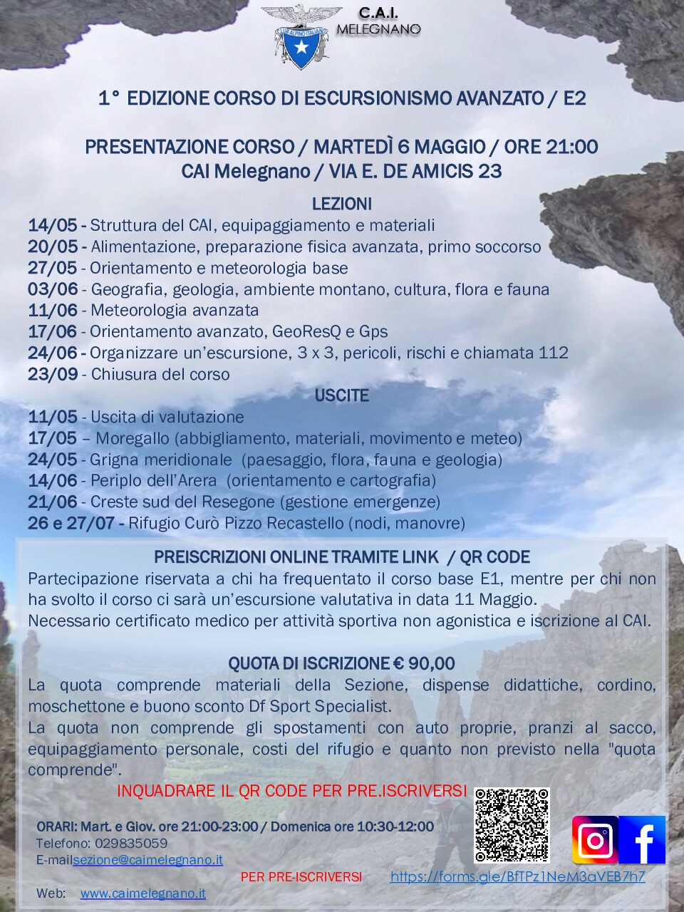 CORSO DI ESCURSIONISMO AVANZATO
