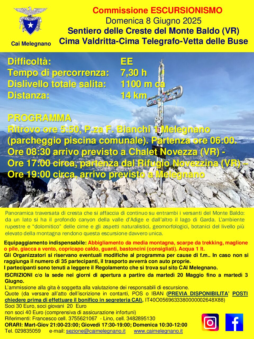 Sentiero delle Creste del Monte Baldo (VR)