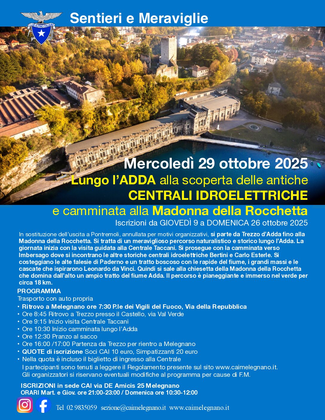 Da Trezzo d’Adda alla Madonna della Rocchetta